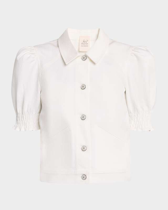 Roselyn Puff-Sleeve Denim Jacket